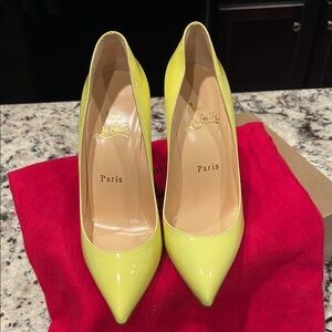 Christian Louboutin Yellow Patent Heels